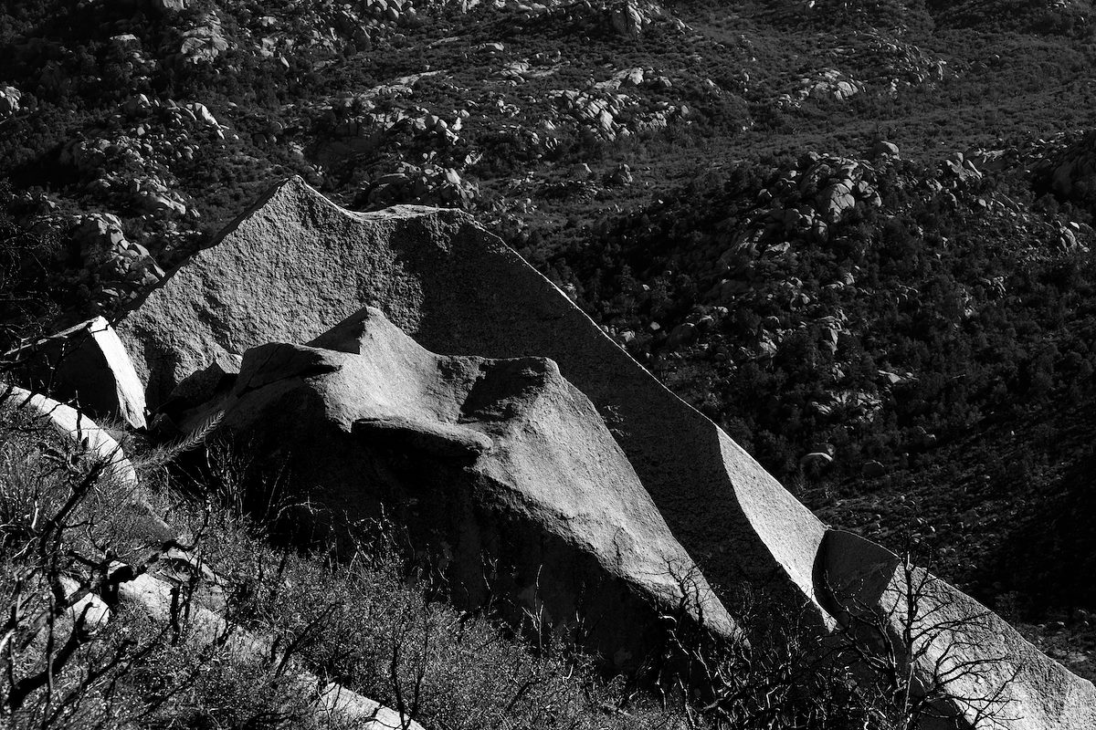 2016 February A Boulder in the Sun off the Granite Mountain Trail