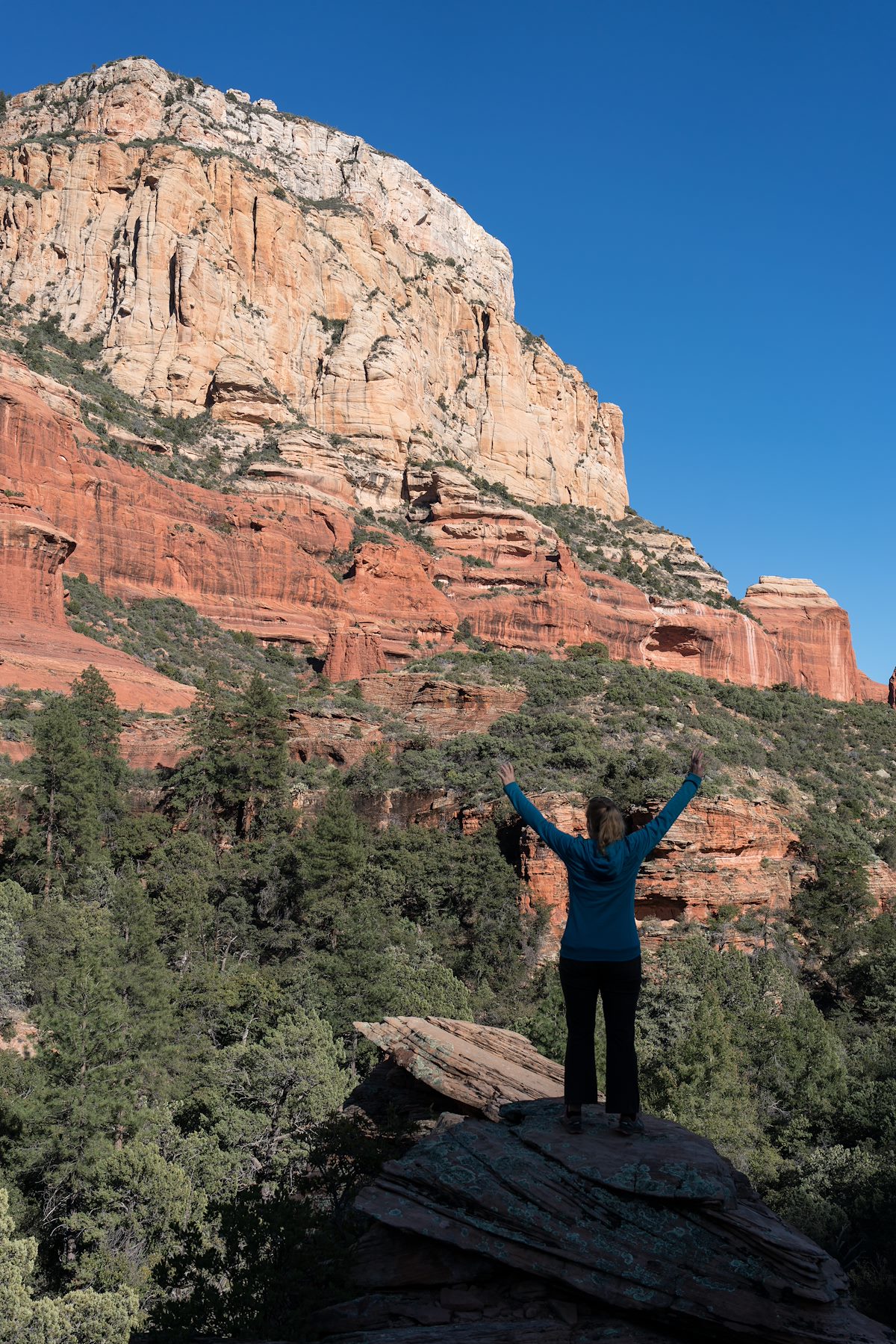 2016 February Alison in Long Canyon