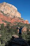 2016 February Alison in Long Canyon