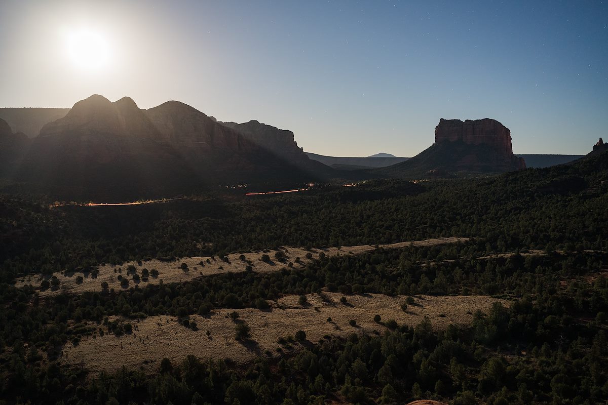 2016 February Arizona 179 into Sedona from Cathedral Rock