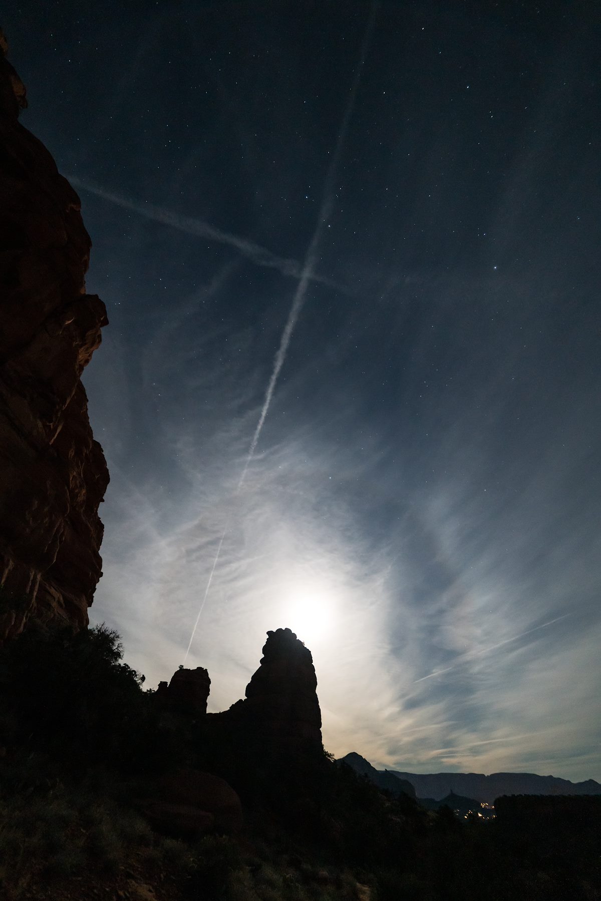 2016 February Moon From the Bear Mountain Trail