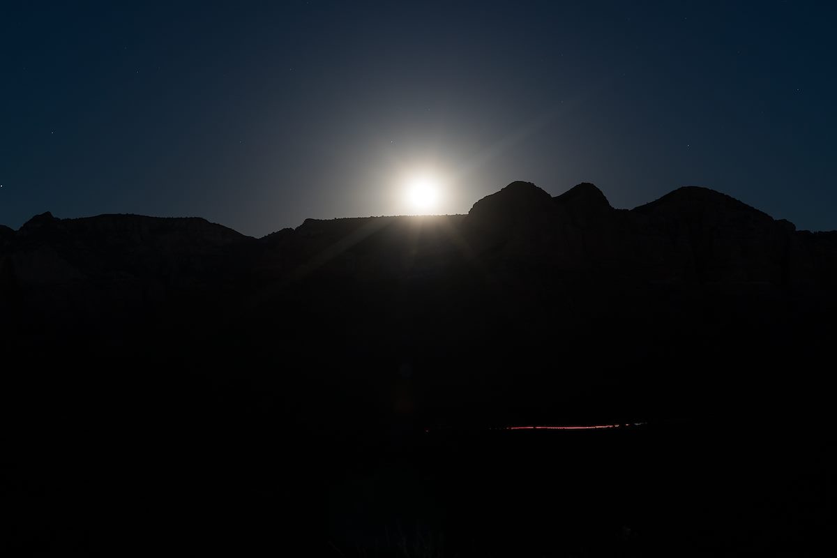 2016 February Moonrise from Cathedral Rock