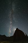 2016 October Moon and Milky Way at the Temple of the Moon