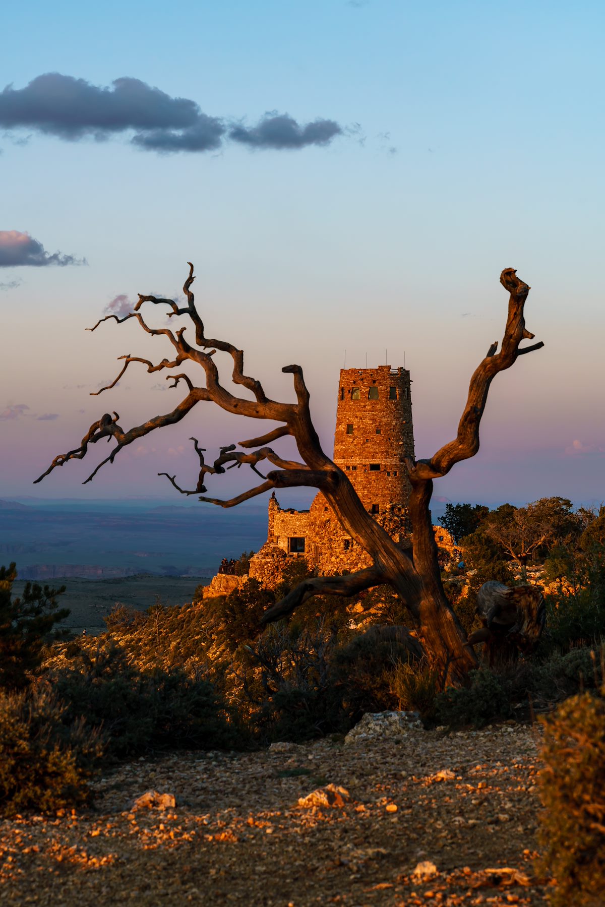 2017 April Desert View Watchtower in the Sunset