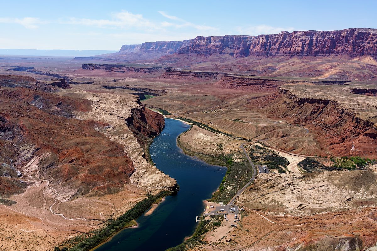 2017 April Lees Ferry and the Colorado River from the Spencer Trail