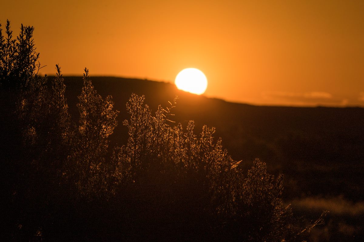 2017 June Solstice Sunset from just outside the West Wall of Pueblo Bonito