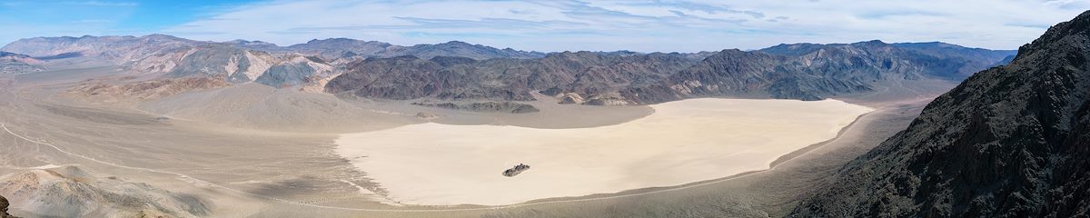 2018 April Looking down on the Racetrack from the peak north of Ubehebe Peak