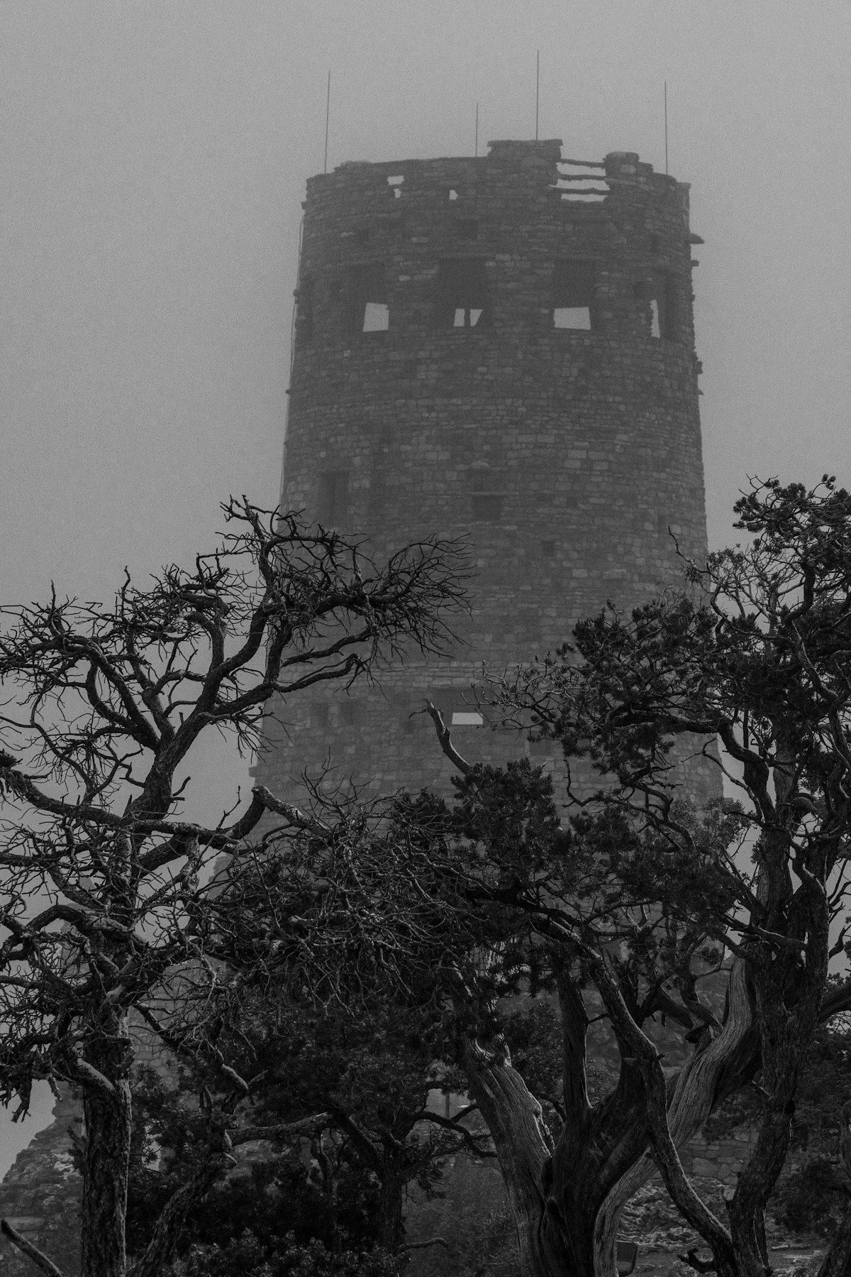 2018 December Desert View Watchtower in the Clouds