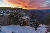 2018 December Snow and Sunset at the top of the Grandview Trail