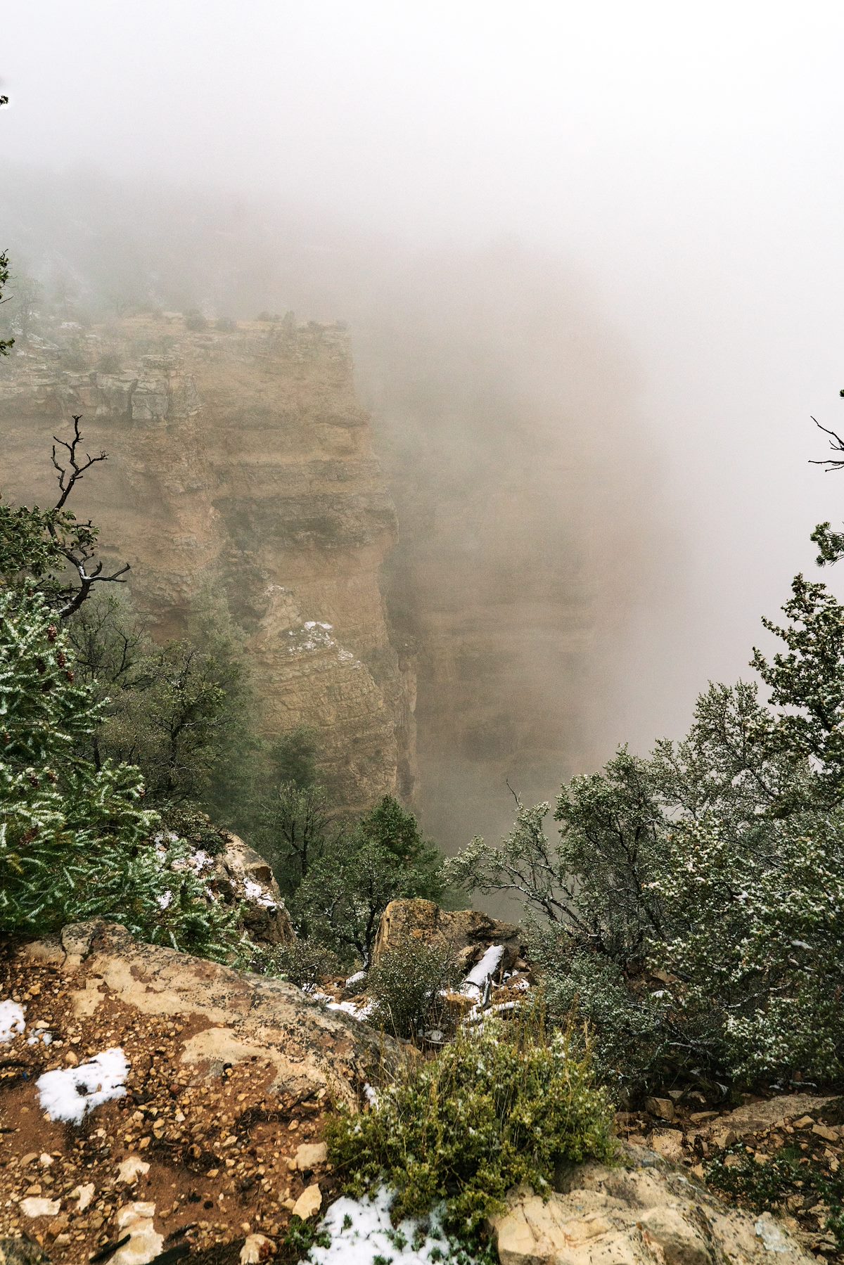 2018 October Clouds and Hints of Snow on the Rim Trail