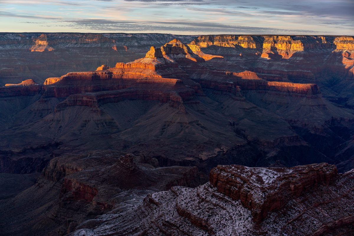 2019 December Brahma and Zoroaster in Sunset Light from Shoshone Point