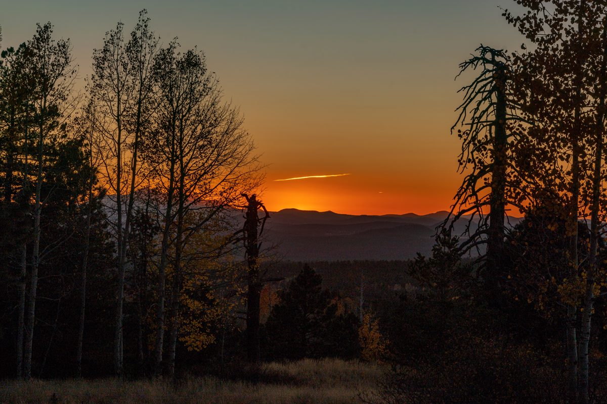 2019 October Just after Sunset in the Snowbowl Area