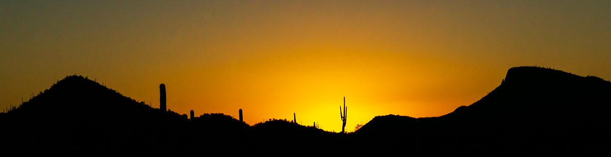 2020 July Sunset on the Abington Trail in the Tucson Mountains