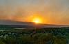 2020 June Sun Setting behind Oracle Ridge with Smoke from the Bighorn Fire