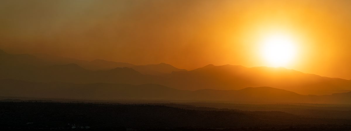 2020 June Sunset with Bighorn Fire Smoke