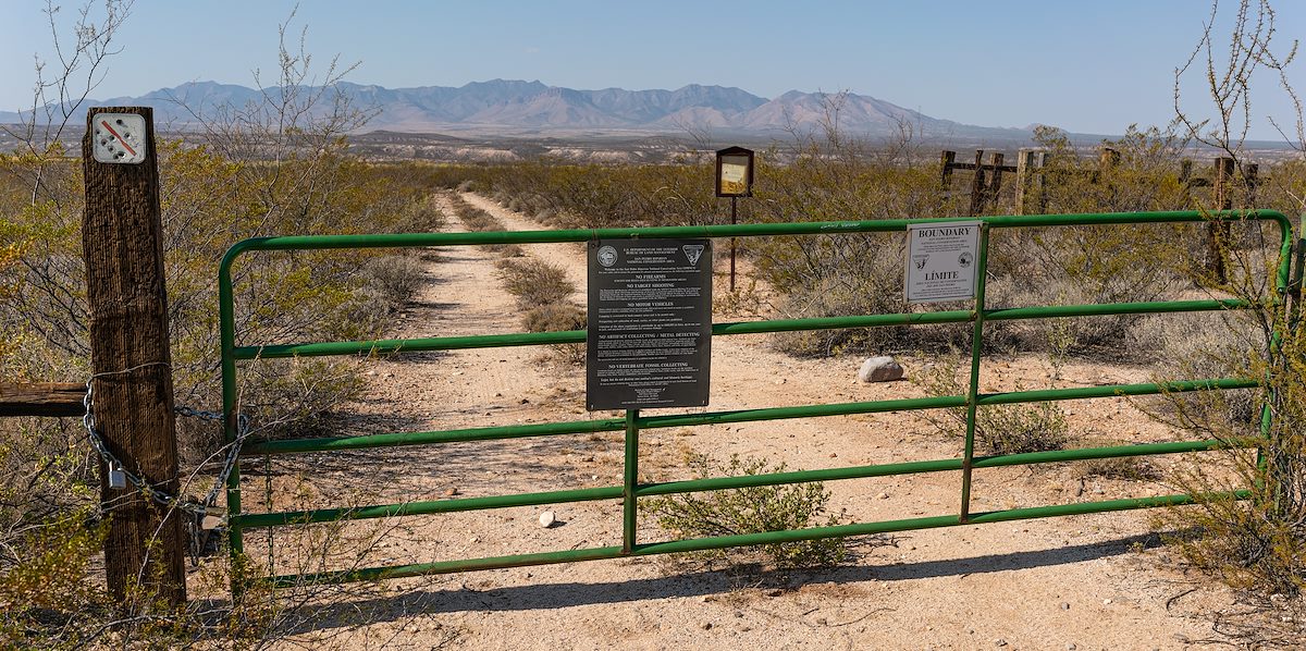 2020 November Gate at the San Pedro Riparian National Conservation Area Border