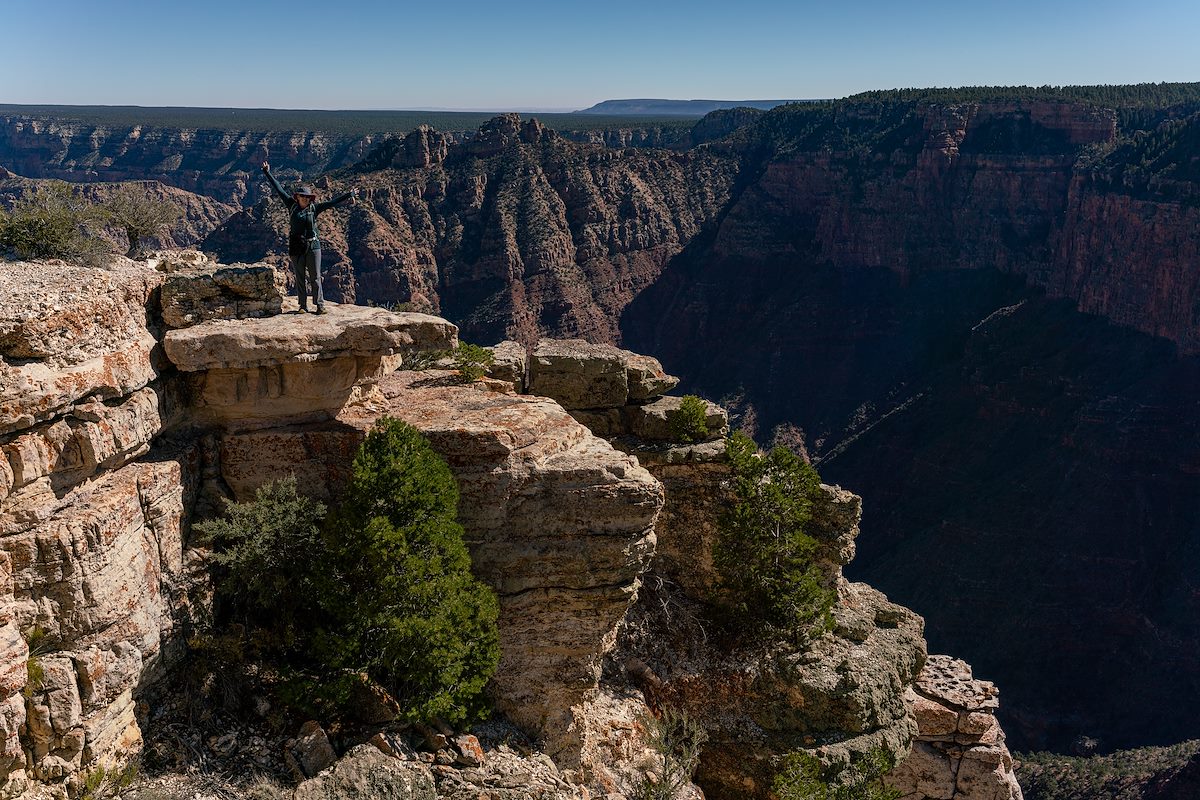 2020 October Alison on the South Rim of the Grand Canyon