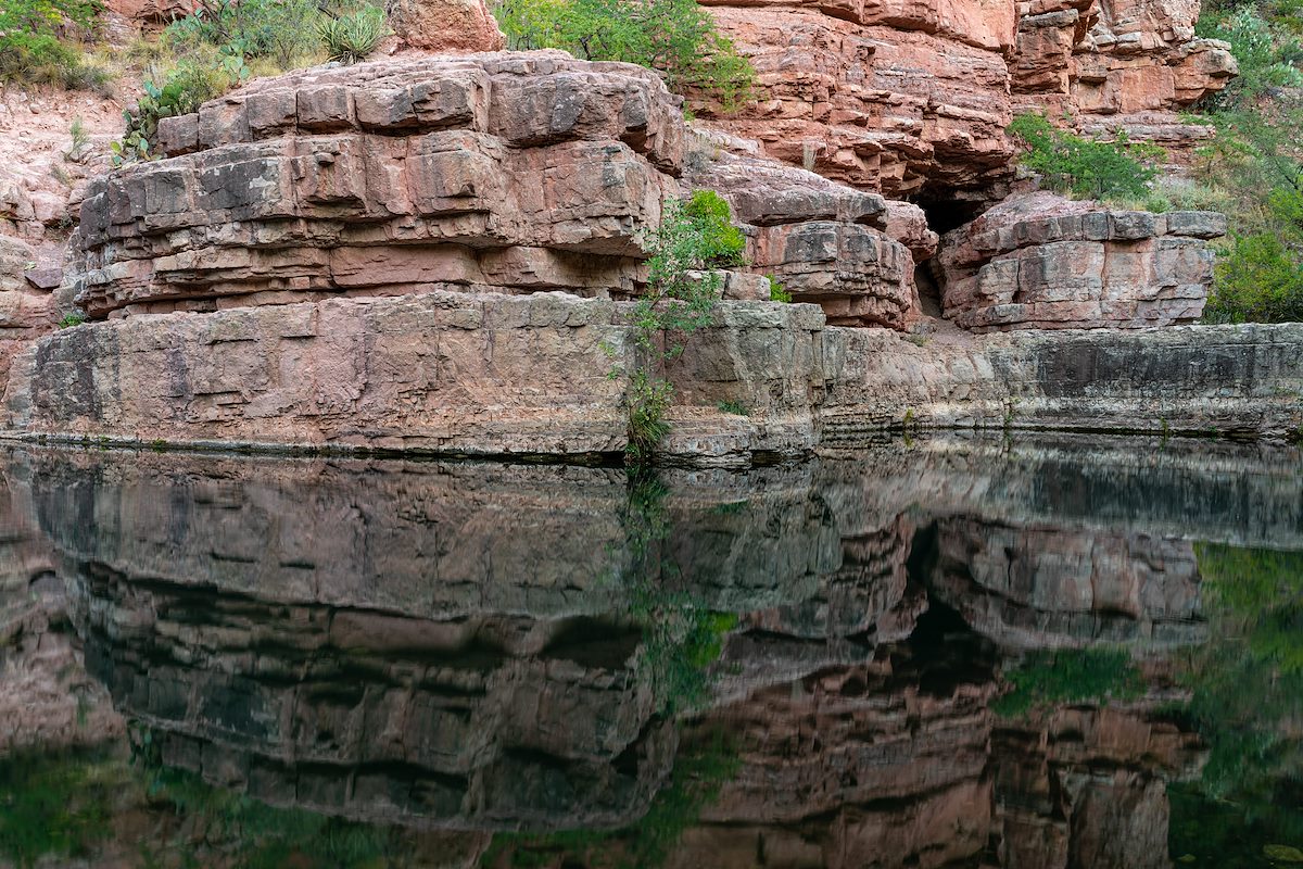 2020 October Reflection in Sycamore Canyon on the Parsons Trail