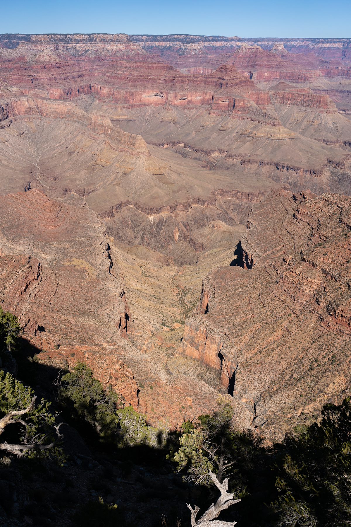 2020 September Looking down on Travertine Canyon on the hike from Cocopa to Yuma Point