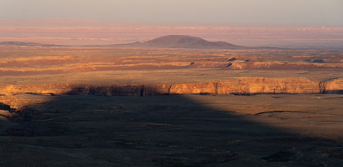 2021 April Cedar Mountain Shadow Crossing the Little Colorado River