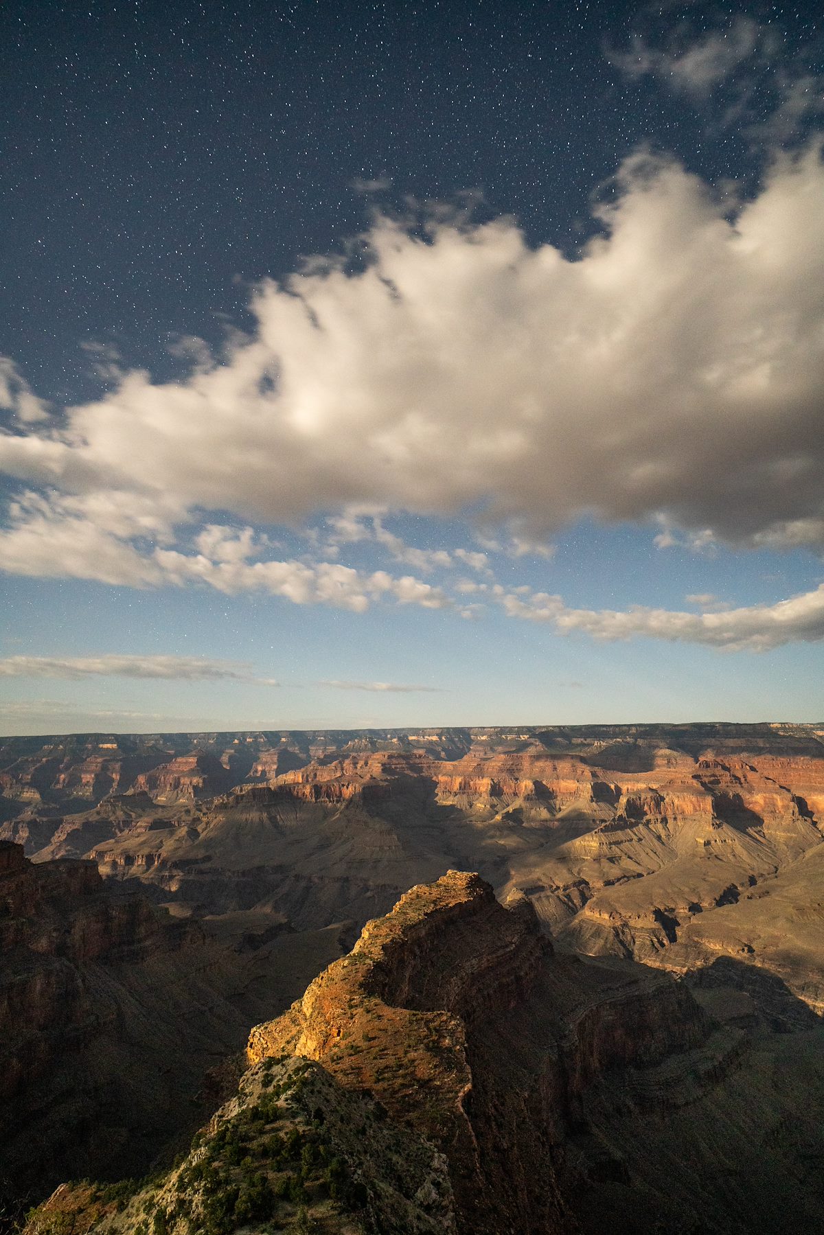 2021 April Stars and Clouds over the Grand Canyon