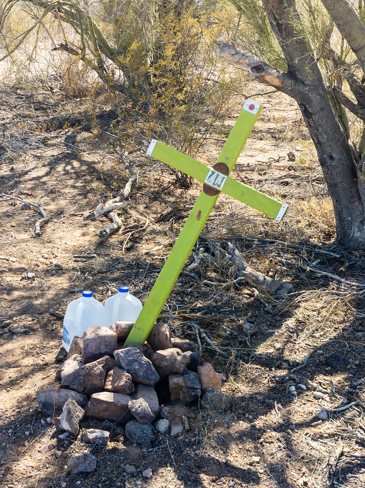 2021 March Cross and Water in Ironwood Forest National Monument