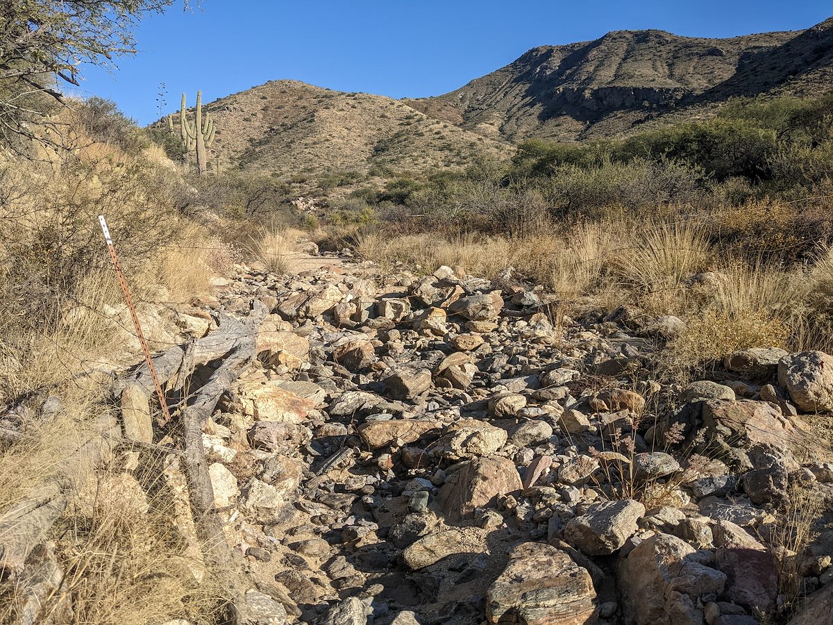 2022 November Fence in Posta Quemada Canyon