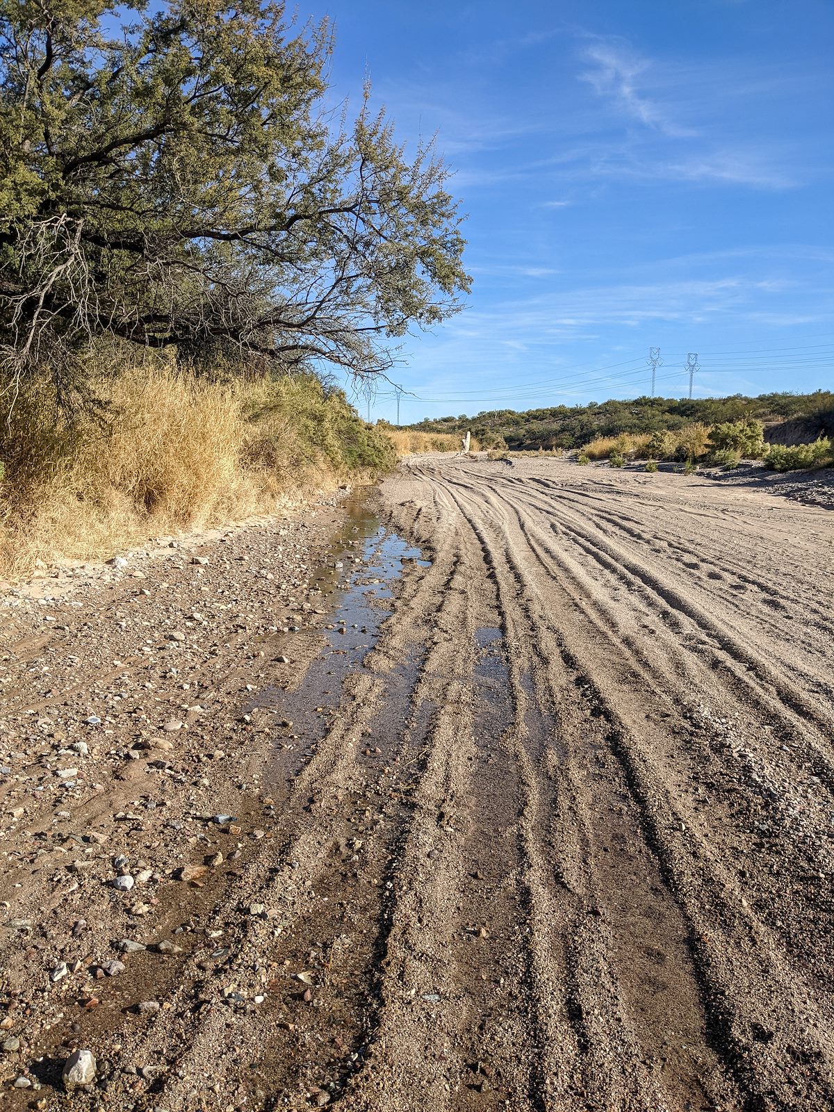 2022 November First Water in Pantano Wash headed East from Vail