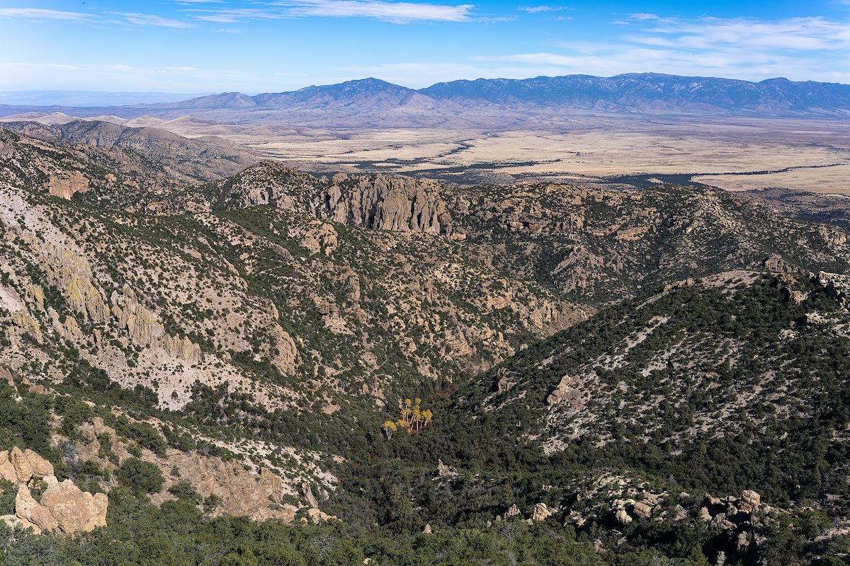 2022 November Looking Down into Ash Creek from the Bassett Peak Trail