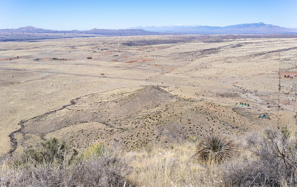 2023 February Snow Santa Catalina Mountains in the Distance from the Summit of Mount Bruce