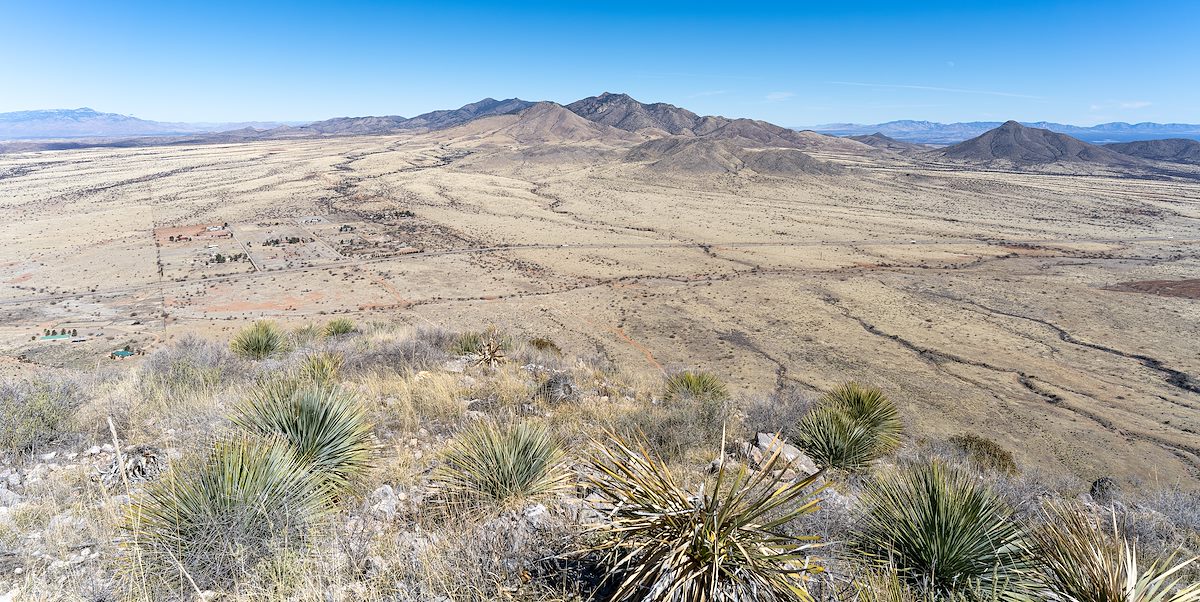 2023 February Whetstone Mountains from Mount Bruce in the Mustang Mountains