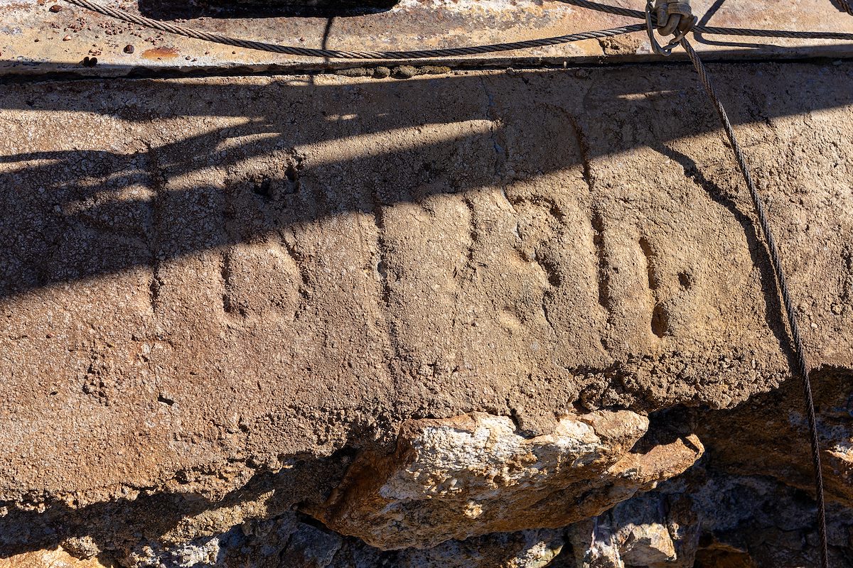 2023 November Initials below the Papago Spring Windmill