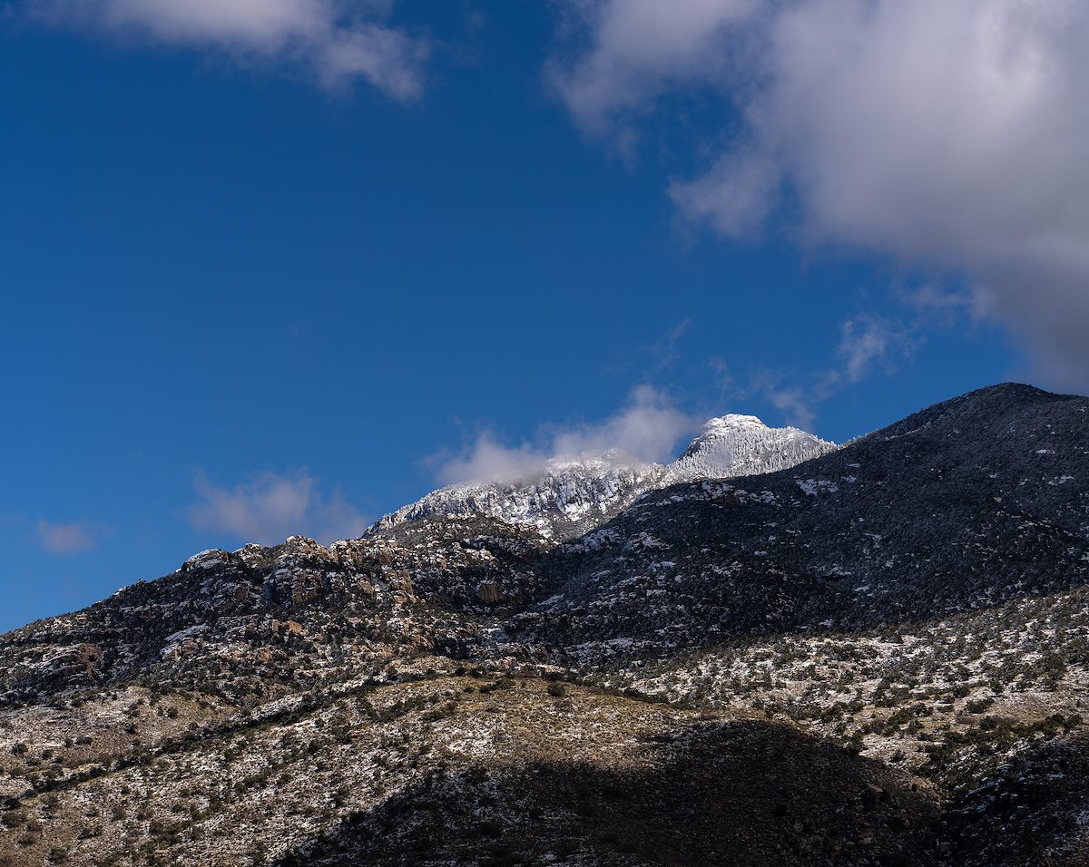 2024 February Rincon Peak Snow and Clouds