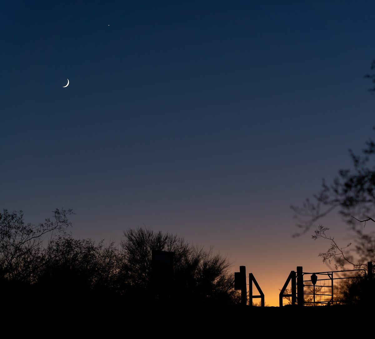 2024 November Hope Camp Gate and Moon