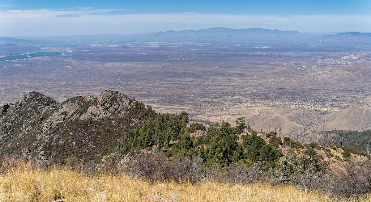 2025 April McClearly Peak with the Santa Catalina Mountains in the Distance from 88 Mac