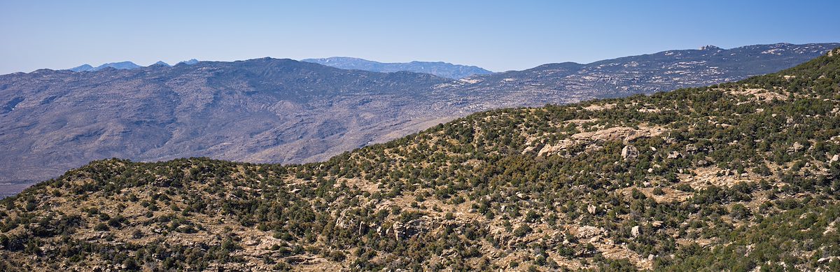 2025 April Rincon and Santa Catalina Mountains from the 6400 Pinnacle
