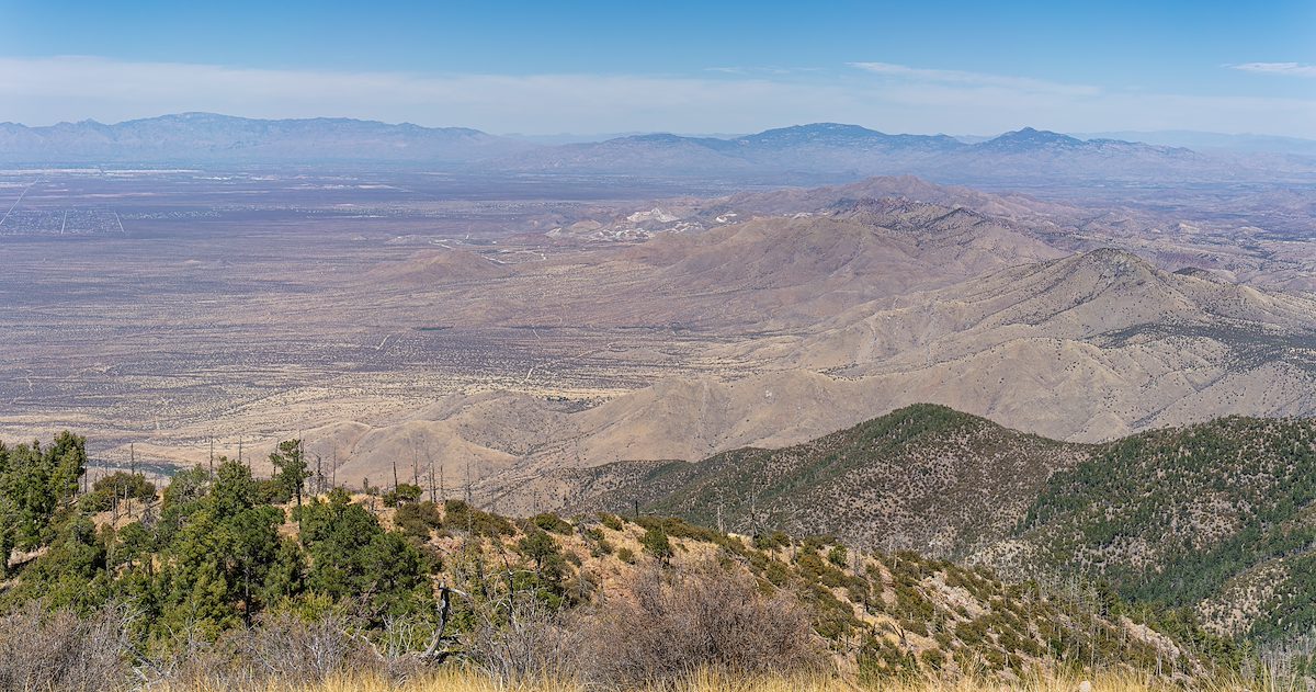 2025 April Santa Catalina Mountains, Rincon Mountains and Copper World from 88 Mac